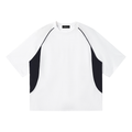Contrast Piping Panel Raglan T-Shirt