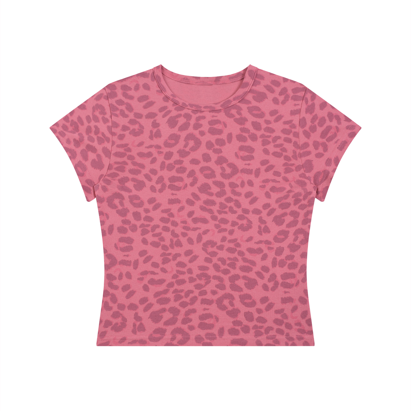 Women’s Leopard Print Crop T-Shirt