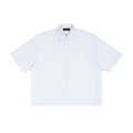 Unisex Striped Boxy Button-Up Shirt