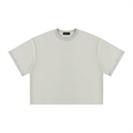 Unisex Boxy Plaid-Lined Double-Face T-Shirt